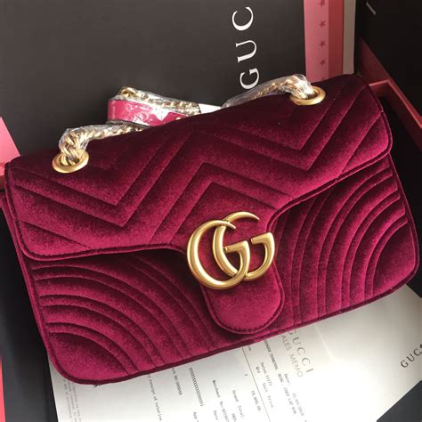 gucci velvet bag review|Gucci velvet marmont bag.